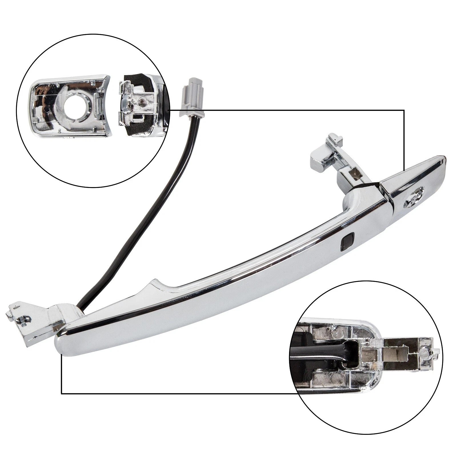 Door Handle for Infiniti FX35 FX45 (2003–2008) Chrome Smart Entry