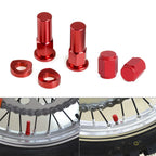 CNC Rim Lock Nut Spacer Kit for Yamaha YZ125 YZ250 YZ250F YZ450F WR250 WR450 (Red)