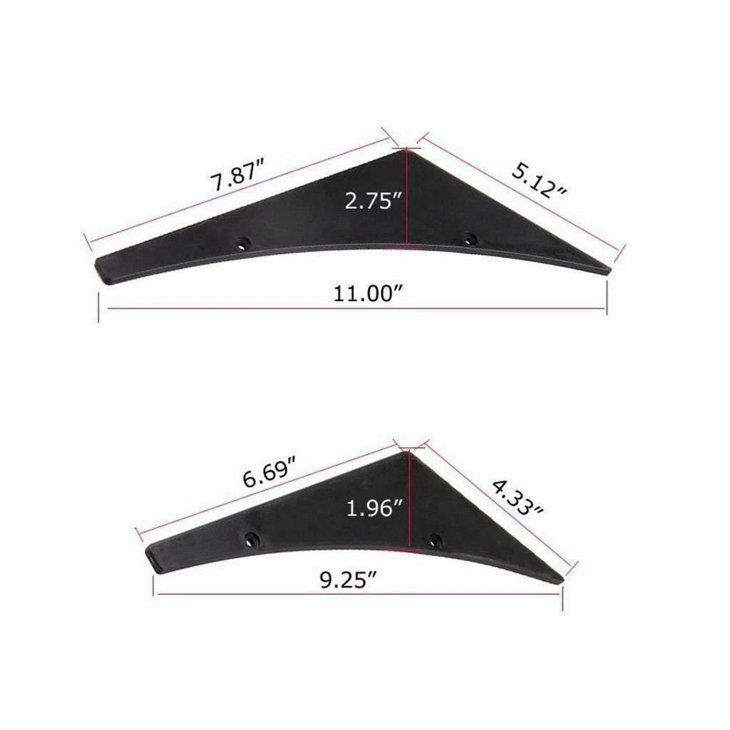 4Pcs Black Front Bumper Lip Diffuser Canards Splitter for Universal Fit Car Truck (2010-2025)