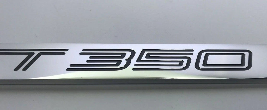 License Plate Frame Front for Ford Mustang GT350 (Chrome with Black Emblem)
