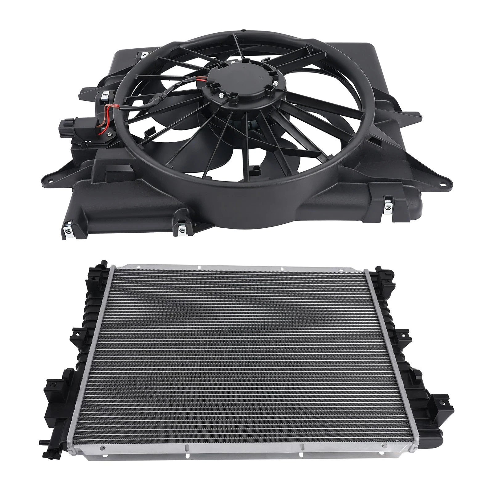 Radiator Condenser & Cooling Fan Assembly for Ford Mustang V6 (2011–2014)