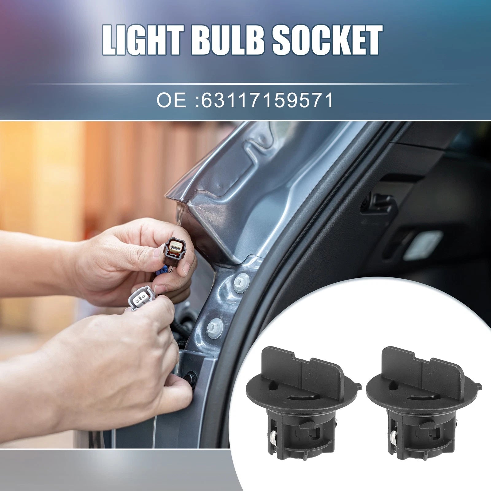 2X Front Turn Signal Light Bulb Sockets No.63117159571 for BMW 325i 330i (2001–2006)