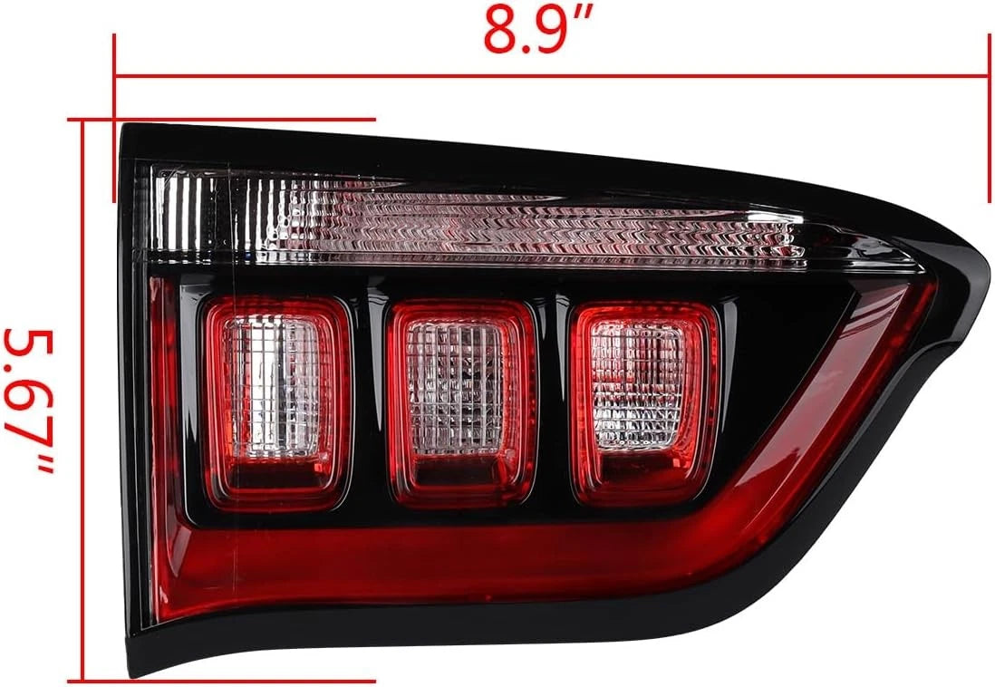 Pair Tail Lights for Jeep Compass (2017–2026) Inner Halogen Rear Lamps
