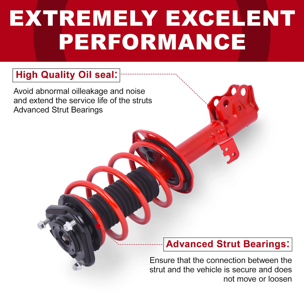 Pair Front Struts with Coil Spring Assembly for Toyota Corolla (2014-2019)