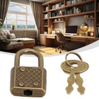 Padlock Lock with Key for Vintage Notebook Luggage