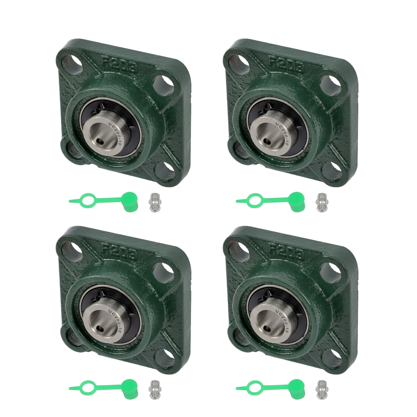 Set of 4 Pillow Block Bearings for UCF202-10 (5/8" Bore)