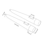 4" Megaphone Dual Exhaust Pipes for Harley Street Road Glide (1995–2016)