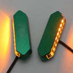LED Green Mirror Block Off Base Plate for Kawasaki Ninja 300 (2013–2017)