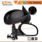 Pair Power Heated Black Mirrors for Silverado Sierra 1500 2500 3500 (2007–2013)
