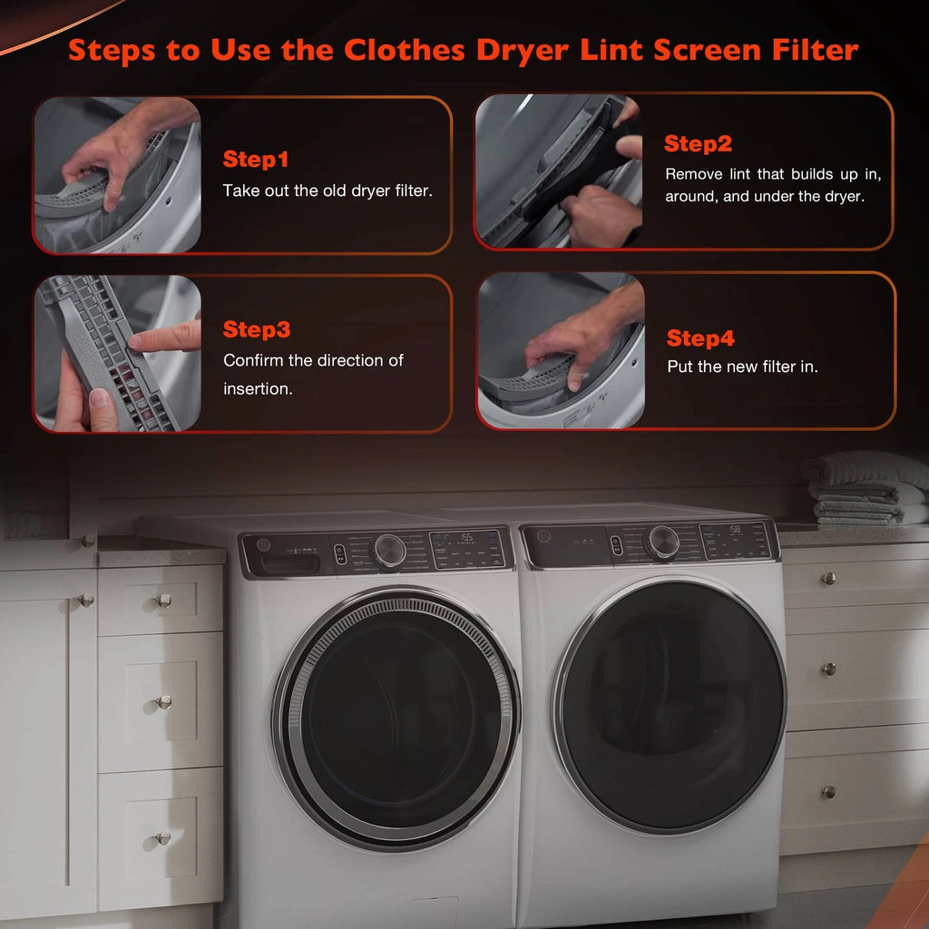 Dryer Lint Filter Trap Screen for GE Clothes Dryer (Various Models)