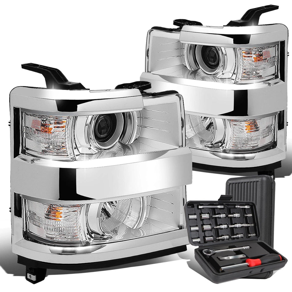 Chrome Clear Signal Projector Headlight for Silverado 2500HD (2015–2019)