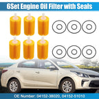 Set of 6 Engine Oil Filters 04152-38020 04152-51010 04152-YZZA4 for Toyota Tundra (2000–2023)