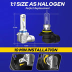HB4/9006 LED Fog Light Bulbs for Universal Vehicles (6500K)