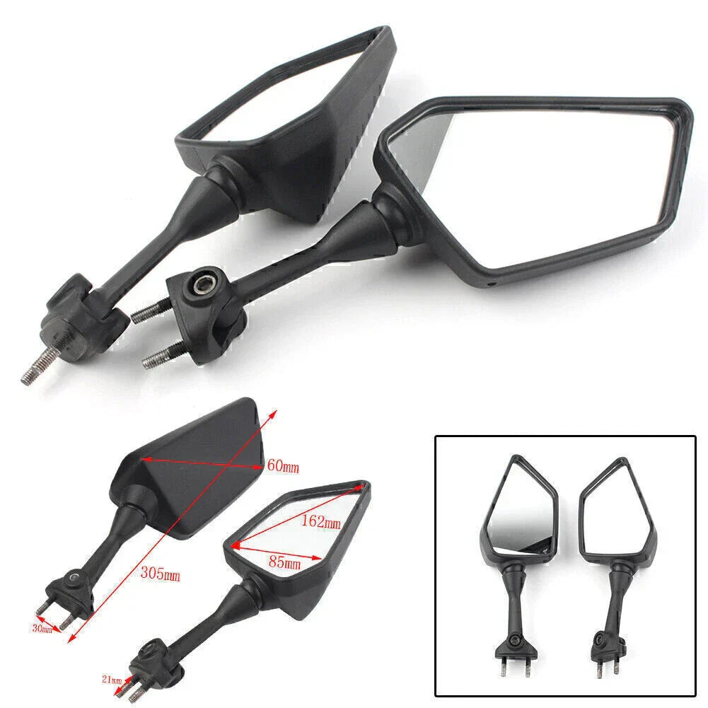 Black Rearview Side Mirrors for KAWASAKI NINJA 250R EX250 (2008-2013)