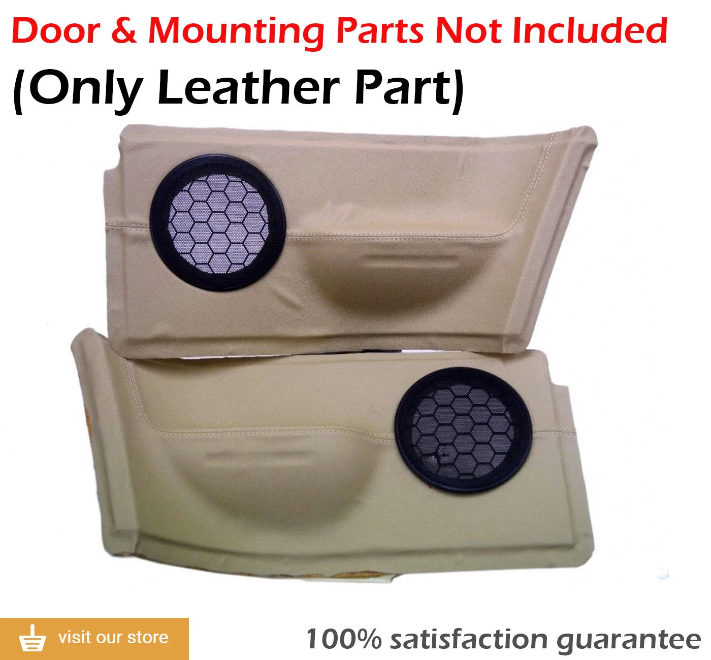 Rear Insert Door Panel for Volkswagen Beetle (1998–2006) Beige Leather Synthetic