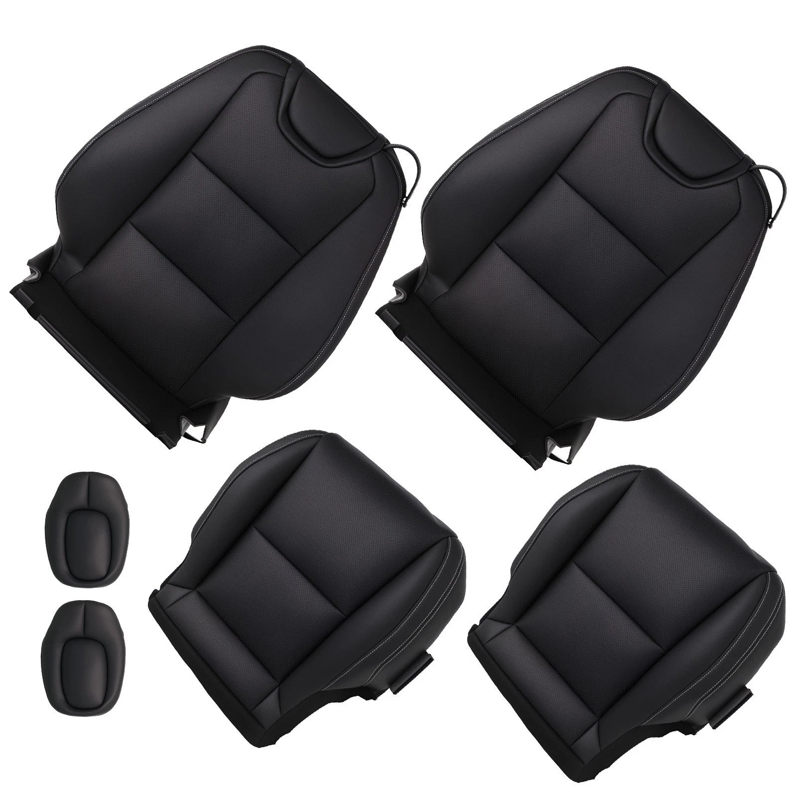 Set of 2 Seat Covers for Chevy Camaro LT 1LT LS (2010–2015) Black