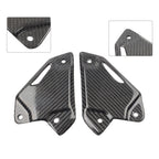 2X Carbon Fiber Footrest Plate Heel Guard for Kawasaki Z900 Z900SE (2017–2024)