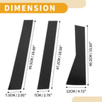 6 Pcs Window Trim Cover for Subaru Forester (2019–2023) Black