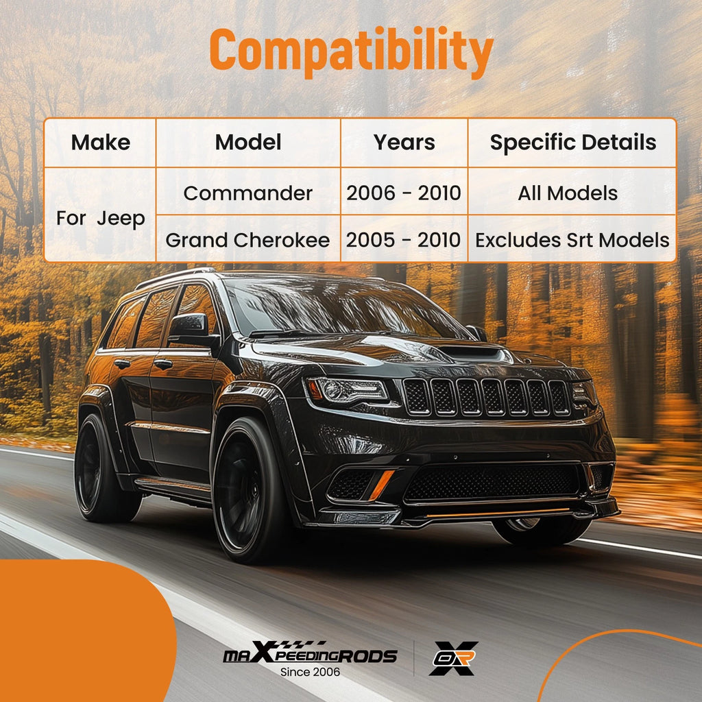 Set of 12 Front Upper Lower Control Arms for Jeep Commander Grand Cherokee (2005-2010)