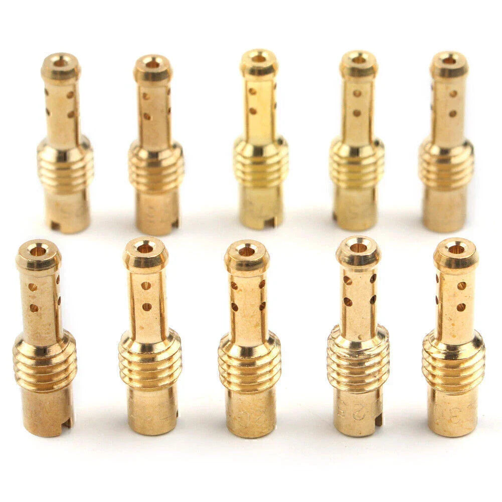10 Pcs Carburetor Pilot Jets 8 Bleed Holes for Mikuni VM TM TMX