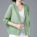 2X Plus Size Long Sleeve Sunscreen Jacket for Women