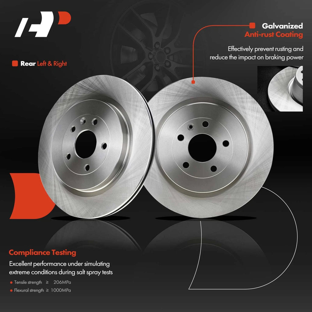 Rear Disc Brake Rotors & Pads for Ford Explorer Taurus (2010-2020)