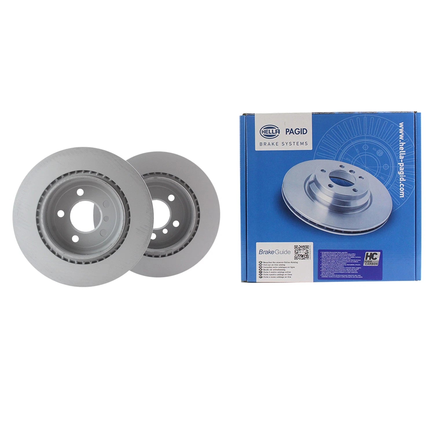 Hella Pagid 330mm Rear Coated Disc Brake Rotor for BMW F10 528i 535d 535i (2011–2017)