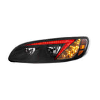 LED Headlights Front Pair w Color Changing Light Bar for Peterbilt 386 387 (2016–2018)