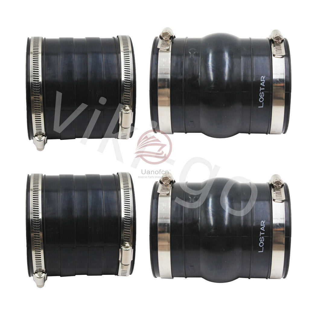 Exhaust Hose Bellows for OMC Volvo Penta 4.3/5.0/5.7L (Upper Lower Rubber)