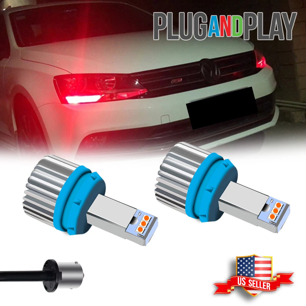 2X Red LED Daytime Running Lights Bulbs for VW Jetta (2011–Present)
