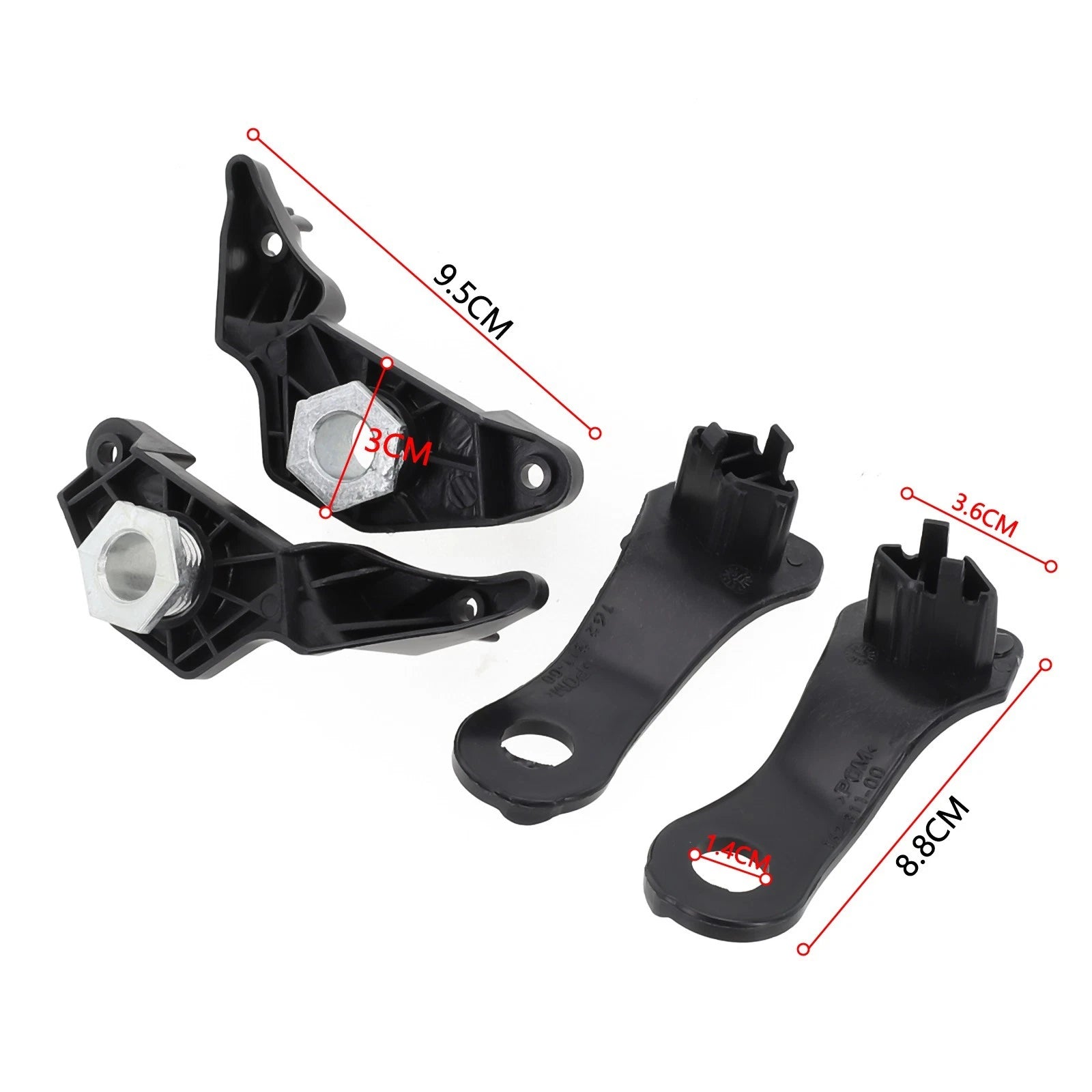 Set of 4 Headlight Brackets for BMW (2011–2017) 63126941478, 63126949633