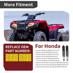 Front Air Shocks Set of 2pcs for Honda Rancher 420 4x4 TRX420 (2009–2013)
