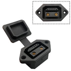 40A Black 2+6 Core Charging Socket Female with Comm Port for Electric Tricycles
