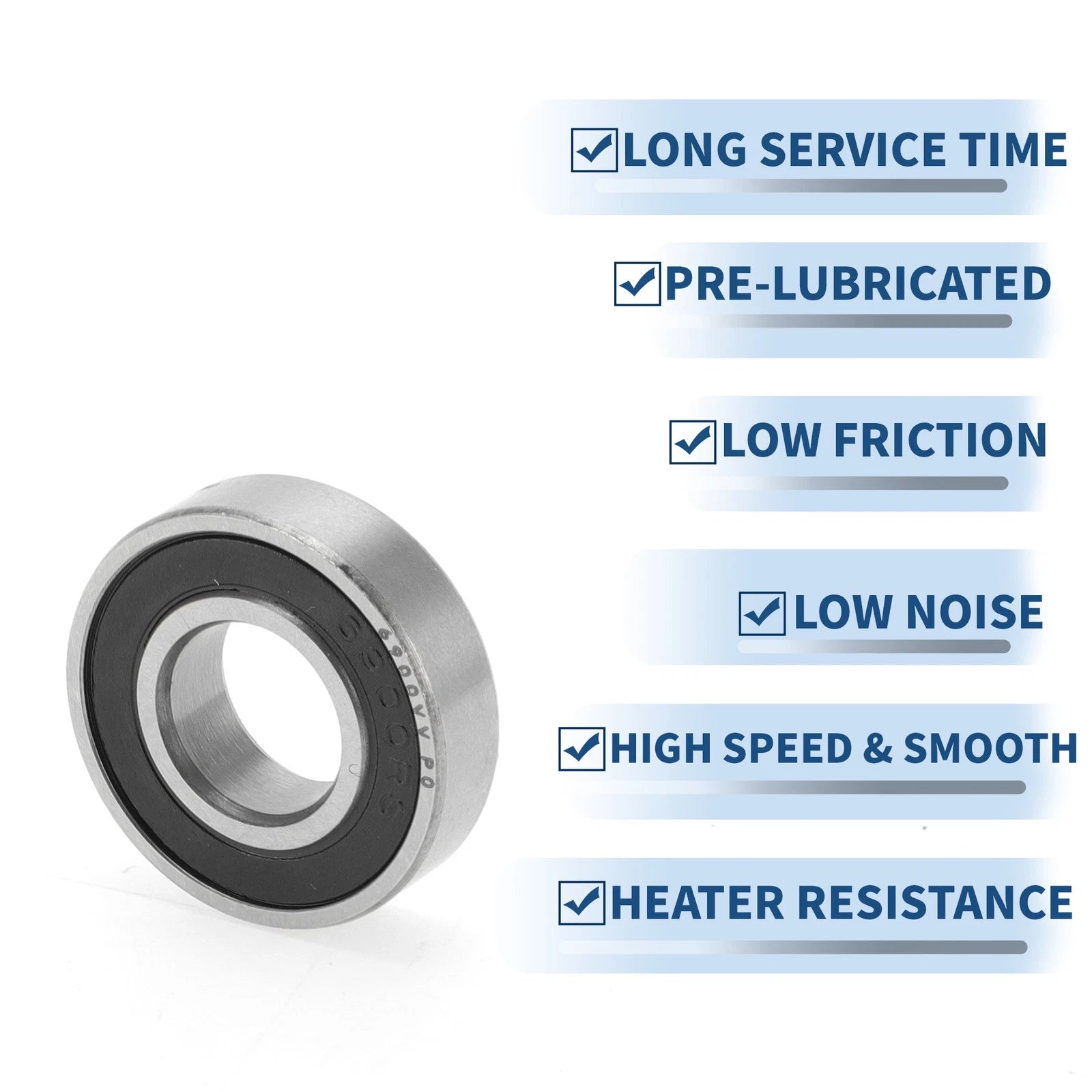 Deep Groove Ball Bearing P0 for Scooter Skateboard (10x22x6mm)