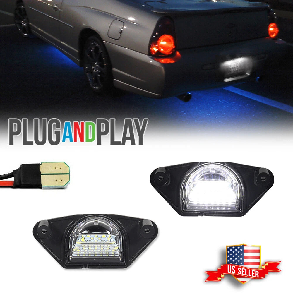 2X 6000K LED License Plate Lights for Chevrolet Corvette (C3-C6)