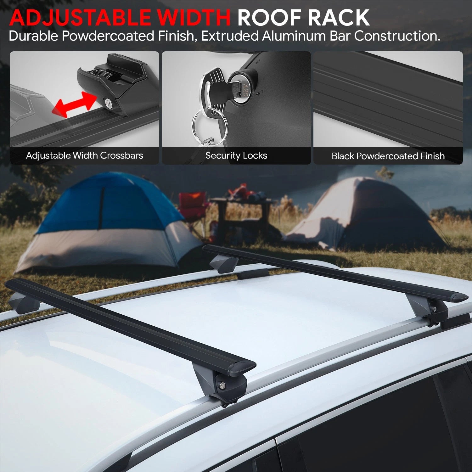 Adjustable Roof Rack Cargo Carrier for J2 (38" - 54.5")