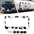 Cows Pattern Universal License Plate Frame for Stainless Steel (Weatherproof)