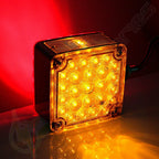 2X Square Chrome LED Stop Brake Tail Light Pedestal for Truck
