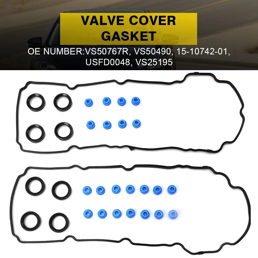 Valve Cover Gasket Set for Ford Edge Flex Taurus Lincoln MKX MKZ Mazda CX-9 (2007–2019)
