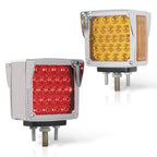 Set of 2 LED Pedestal Fender Lights for Truck (Red/Amber)