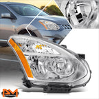 Right Side Headlight for Nissan Rogue (2009–2010) Amber Corner Chrome
