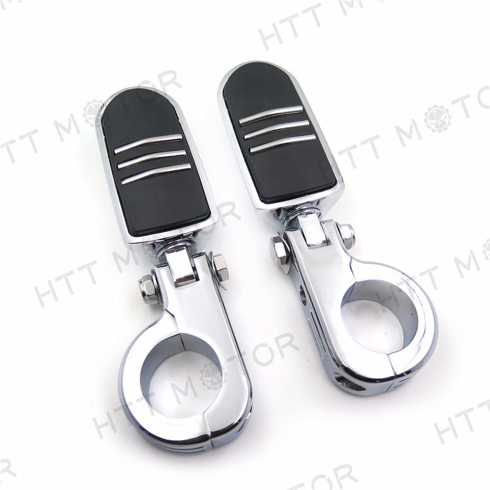 HTTMT 1.5" Highway Flame Foot Peg P Clamps for Harley Sportster 883/1340/XL1200