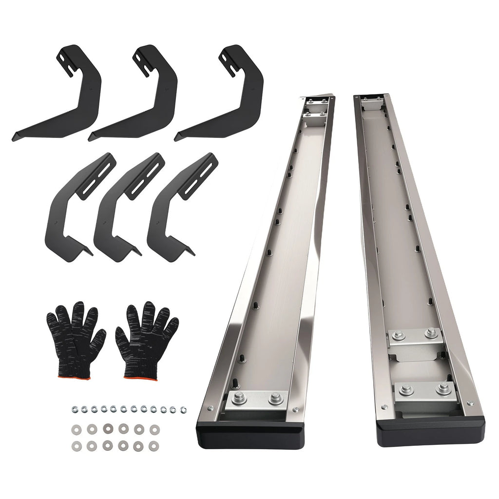 Nerf Bars Side Steps for Nissan Frontier Crew Cab (2005–2024) Stainless Steel