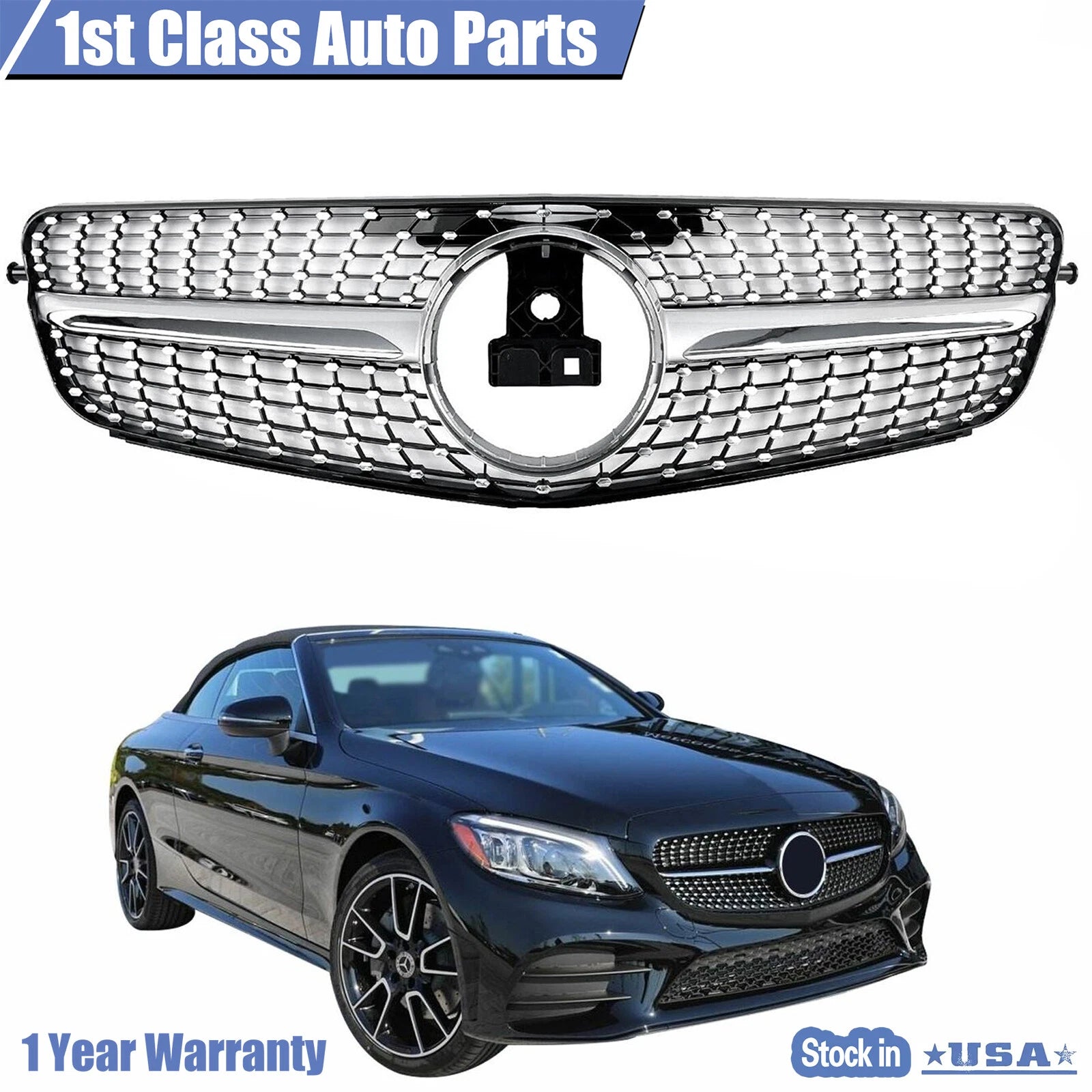 AMG Diamond Grille for Mercedes-Benz C-Class (2008–2014)