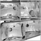 Chrome Housing Amber Corner Headlight Bumper Lamps for Chevy Silverado (1999–2002)