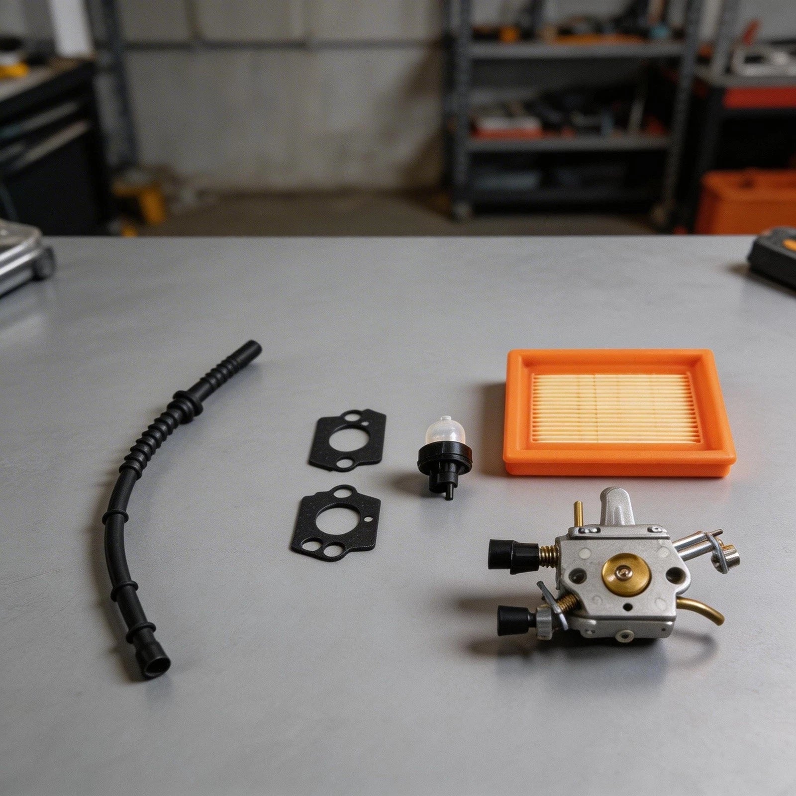 Carburetor Set with Gaskets and Fuel Line for FS400 FS450 FS480