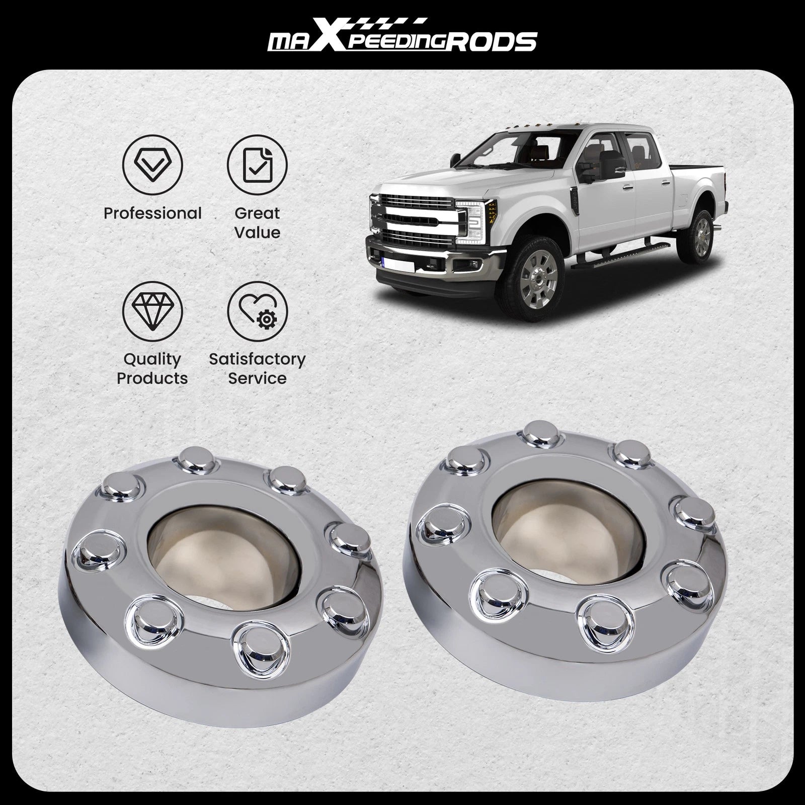 Wheel Center Hub Cap for Ford F-350 Super Duty Dually (2005–2018)