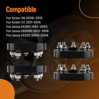 1" Wheel Spacers Kit for Toyota Camry Avalon (1992–2018) 5x4.5 Hub 60.1mm