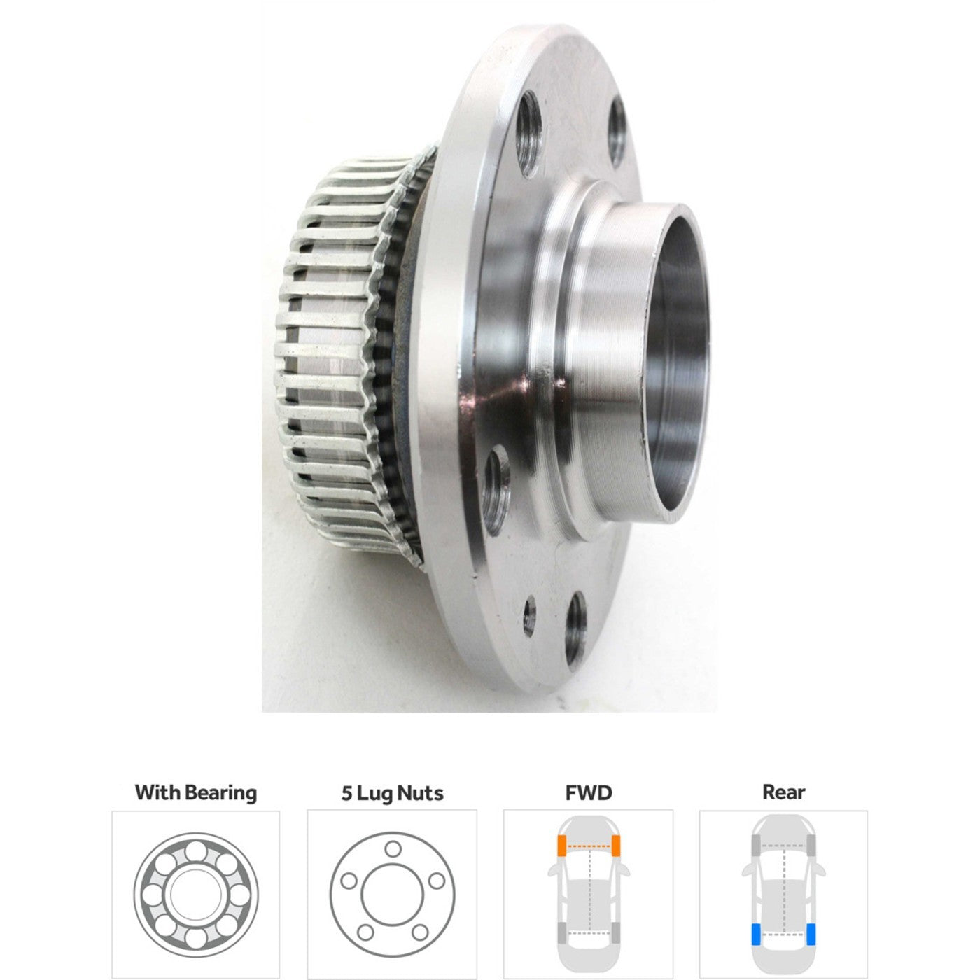 Set of 4 Wheel Hubs for VW Audi (Front & Rear)