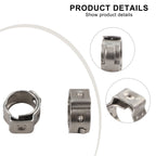 Set of 25 Stainless Steel Hose Clamps for Industrial Use